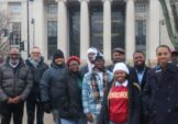 MIT faculty with Tuskegee University students and faculty visiting MIT in January 2022. Left to right: Larry Sass