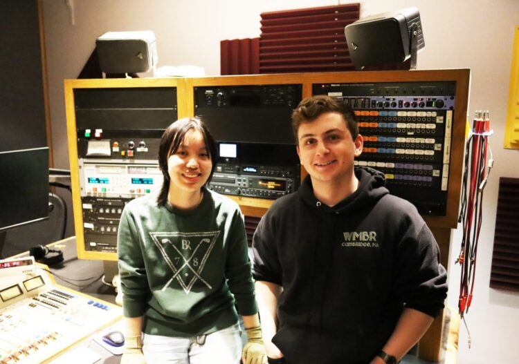 WMBR general managers Maggie Lin (left) and James Rock