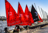 The pavilion offers tech dinghies with their distinctive red MIT sails