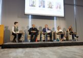 A panel at the 2023 Sustainability Connect event featured Director of Sustainability Julie Newman (left)