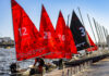 The pavilion offers tech dinghies with their distinctive red MIT sails